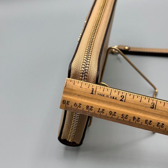 Michael Kors Jet Set Camel Pebbled Large Flat Multifunction Phone Case *READ* - Picture 15 of 15